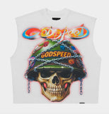 Badges of Honor Sleeveless Tee (White)