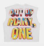Badges of Honor Sleeveless Tee (White)