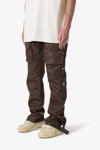 MNML SNAP FRONT CARGO PANTS BROWN