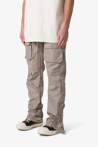 MNML SNAP FRONT CARGO PANTS GREY