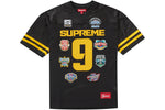 Supreme Championships Embroidered Football Jersey Black