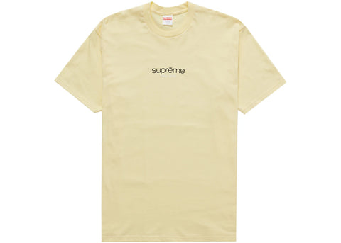 Supreme Classic Logo Tee Pale Yellow