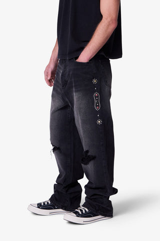 MNML ULTRA BAGGY MOJAVE DENIM WASHED BLACK