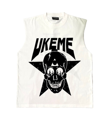 Ukeme White Sleeveless Tee