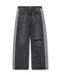 BLACK STRIPE DENIM