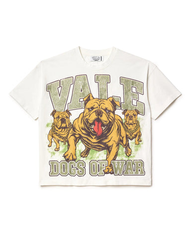 WHITE WAR DOG BLING TEE