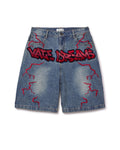 BLUE GRAFFITI JORTS