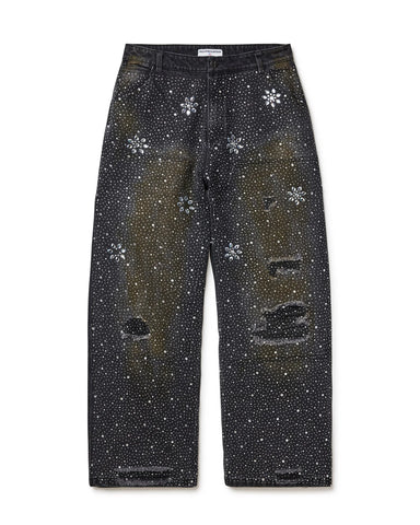 BLACK CRYSTAL PAINTER DENIM