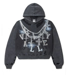 BIG CHAIN BEJEWELED HOODIE BLACK