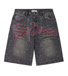 Vale Iced Out Jorts Black