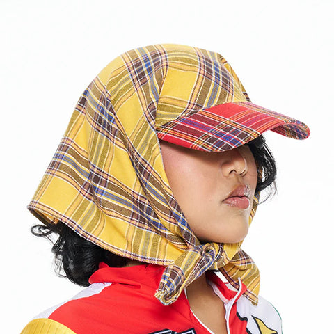 Hikage Tie Hat (YELLOW PLAID)