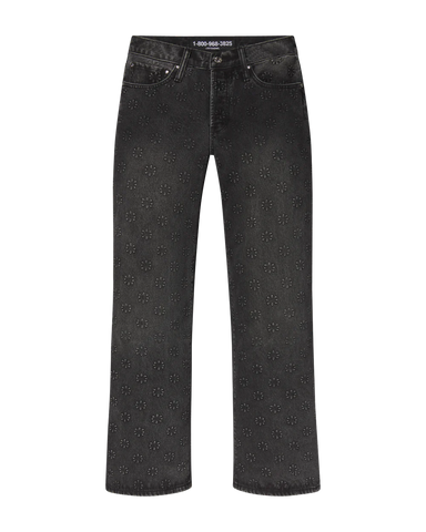 (COMPLEXCON) LOSTSHDWS Embossed Logo Denim Pant (BLACK)