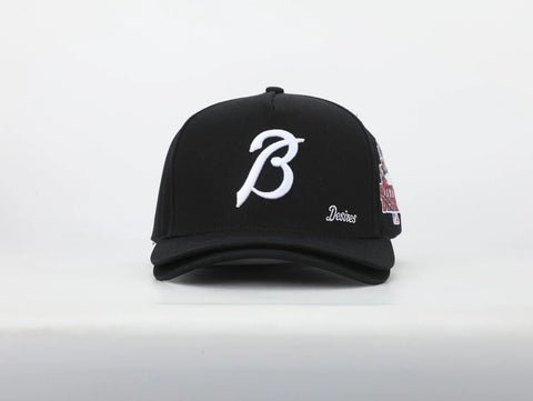 DOUBLE BRIM HAT (BLACK)