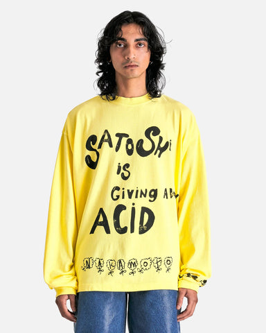 SATOSHI NAKAMOTO Acid Longsleeve in Yellow