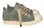 RICK OWENS 'CELADON' JUMBO LACE LOW SUEDE SNEAKERS