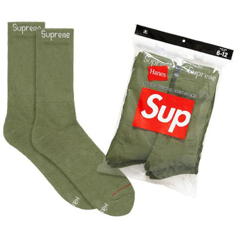 Supreme Olive Socks