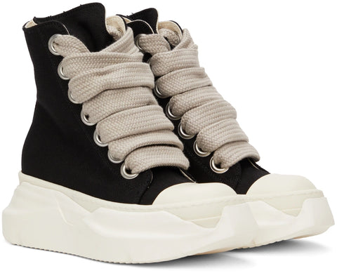Rick Owens Jumbo Lace Abstract Sneaks Black/Milk