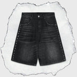 '85 STUDDED JORTS [VINTAGE BLACK]