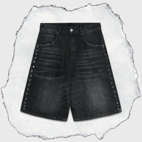 '85 STUDDED JORTS [VINTAGE BLACK]