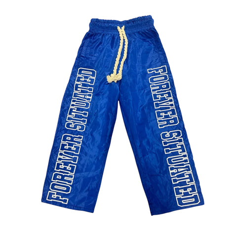 Forever Situated - FS Nylon Track Pants Blue