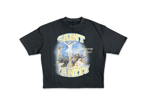 Black Blurry Jesus Saint Vanity Tee