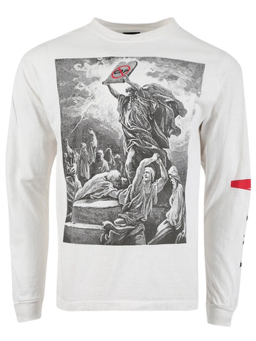 SAINT MICHAEL X VLONE NO CAP LONG-SLEEVE TEE WHITE