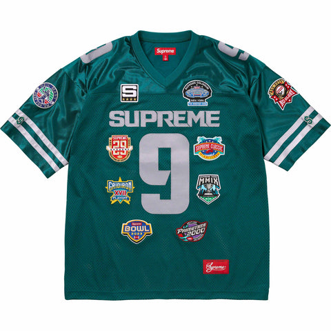 Supreme Championships Embroidered Football Jersey Dark Teal