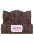 Charles Jeffrey Loverboy Fluffy Chunky Ears Beanie Brown