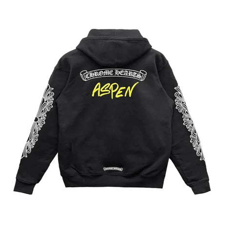 Chrome Hearts Aspen Exclusive Floral Sleeve Zip Up Hoodie
