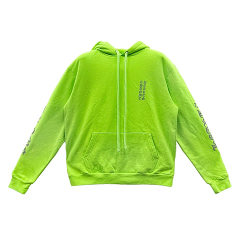 Chrome Hearts Miami Exclusive Script Logo Neon Green Hoodie