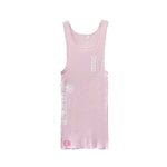 Chrome Hearts Pink T-Bar Script Logo Tank Top
