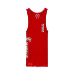 Chrome Hearts Red T-Bar Script Logo Tank Top