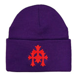 CH Triple Cross Beanie (Purple/Red)