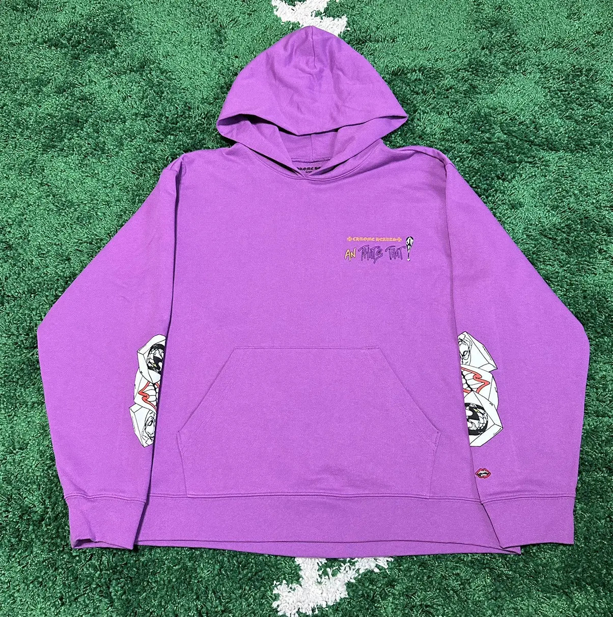 【CHROME HEARTS × MATTY BOY】I WANT MORE NOT LESS HOODIE Chrome Hearts Matty Boy I Want More Not Less Hoodie Purple