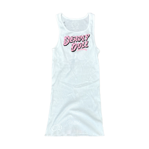 CHROME HEARTS DEADLY DOLL CEMETERY TANK TOP “WHITE”