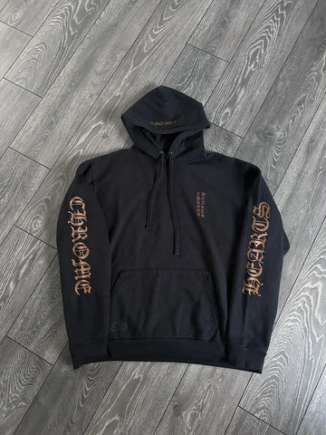 Chrome Hearts Vertical Logo Hoodie Black/Brown