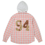 Stitch Applique Hooded Flannel