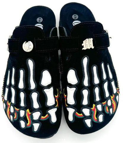 Octavious Marks Rhinestone Black Slides