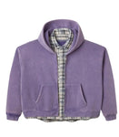 GV Gallery Purple X Plaid Flannel Zip Up