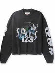 RRR123 - Cesus Saves World Tour Logo-Print Cotton-Jersey Sweatshirt