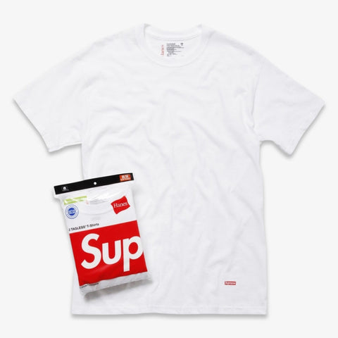 Supreme x Hanes Tagless Tees (3 Pack) White