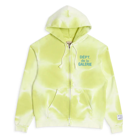 GALLERY- GREEN/BLUE FRENCH ZIP HOODIE