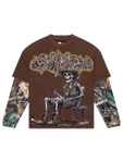 Gone Fishing Layered L/S Brown