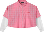 Pink Check Thermal Layered Shirt