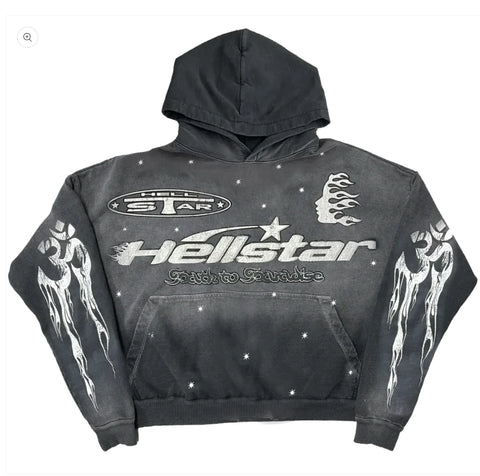 Hellstar Racer Hoodie Vintage Black