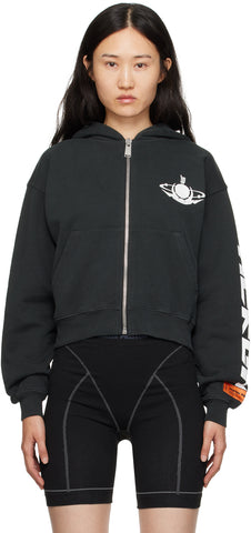 HERON PRESTON Black Flex Hoodie