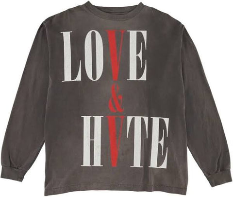 Saint Michael  x VLONE Love & Hate L/S Tee Black