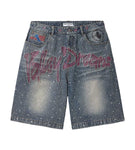 Vale Iced Out Jorts Blue