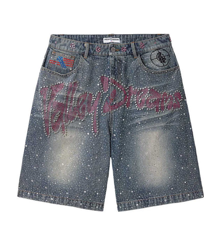 Vale Iced Out Jorts Blue