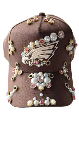 Brown Eagles Rhinestone Snapback
